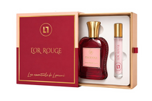L'Or Rouge for Women Eau De Parfum Spray by Lomani (Les Essentiels collection) 2 piece Gift Set
