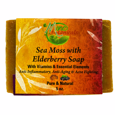 Sea Moss with Elderberry Soap by Mine Botanicals 5oz