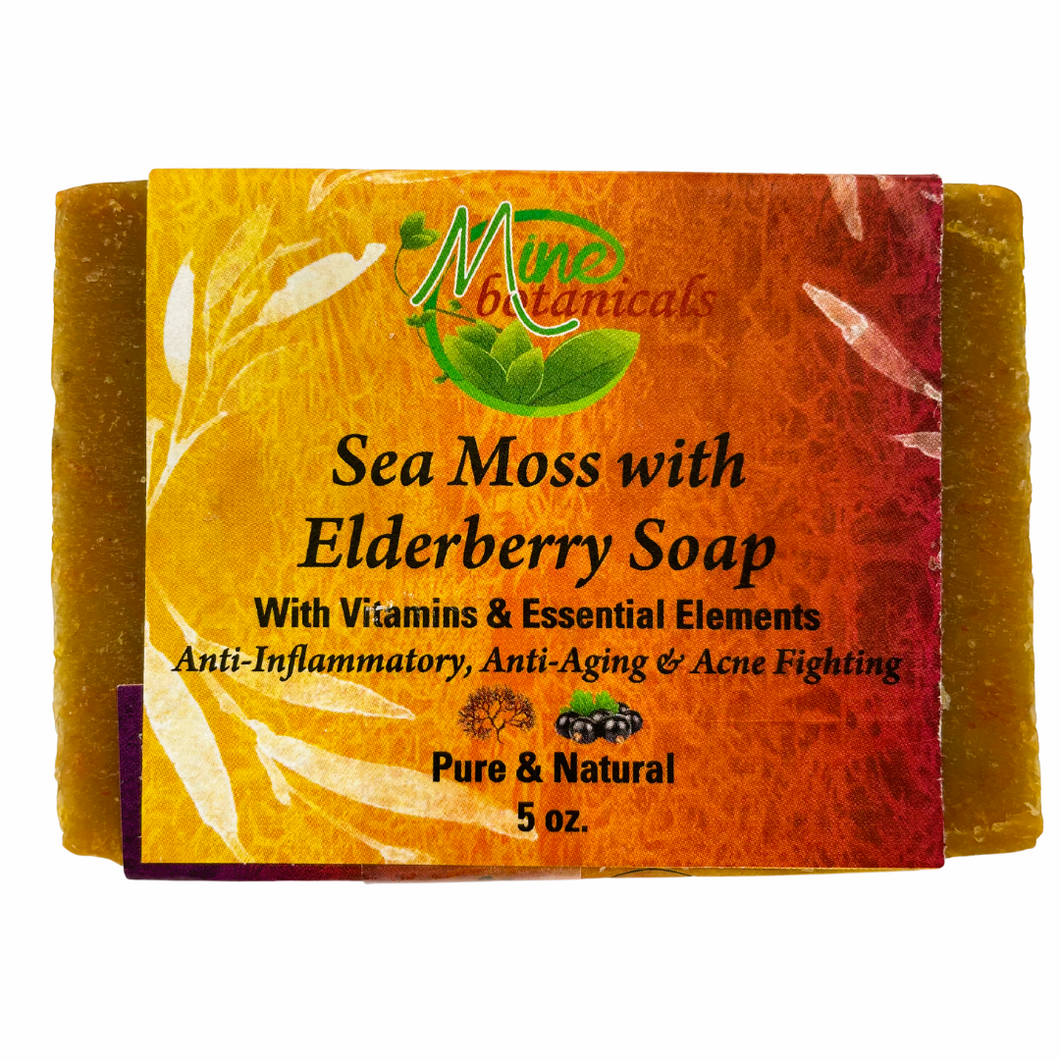 Sea Moss with Elderberry Soap by Mine Botanicals 5oz