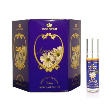 6X PIECES OF Aroosah Concentrated Perfumes - Al Rehab Crown Perfumes ( 6ml  x 6 )