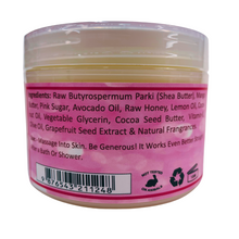 Pink Sugar Whipped Shea Butter with lemon & Coconut Oils 8oz by Mine Botanicals