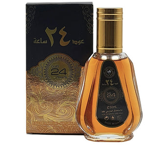 Oud 24 Hours Eau De Parfum Natural Spray by Ard Al Zaafaran Made in UAE 50ml 1.7 FL OZ