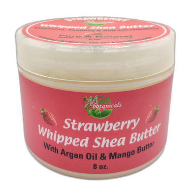 Strawberry Whipped Shea Butter 8oz by Mine Botanicals