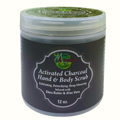 Activated Charcoal Hand & Body Scrub 12oz by Mine Botanicals