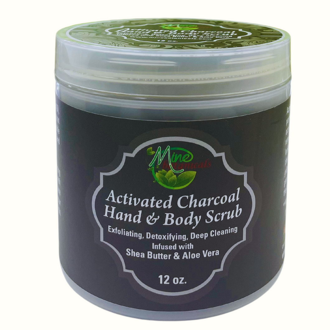 Activated Charcoal Hand & Body Scrub 12oz by Mine Botanicals