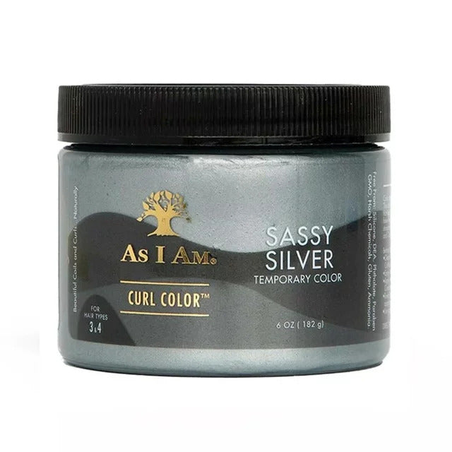SilverAsh ヘアカーラー 80g*3 As I Am Curl Color Temporary Color Gel - Sassy Silver 6 oz