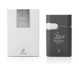 Barwaaz Solid Grey Eau De Parfum by Khadlaj  100ml 3.4 FL OZ