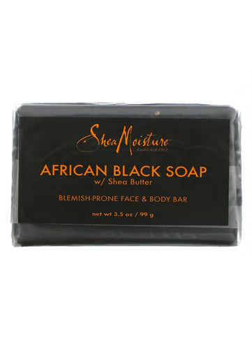African Black Soap Blemish Prone Face & Body Bar By Shea Moisture 3.5 oz (99gm)