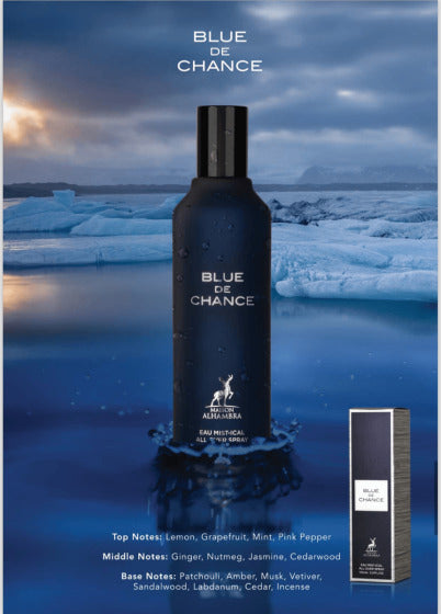 Blue De Chance Eau Mist-Ical By Maison Alhambra ( Lattafa ) 150ML 5.07 FL OZ