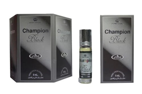 Champion Black 6ml  Roll-On Perfume Oil By Al-Rehab Crown Perfumes (Box Of 6)