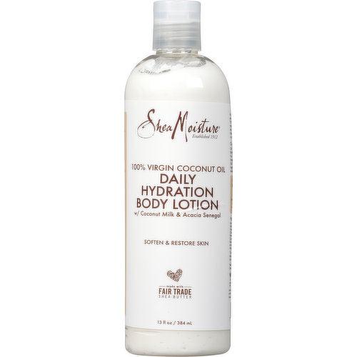 100% Virgin Coconut Oil Daily Hydration Body Lotion By Shea Moisture 13 fl oz 384 ml