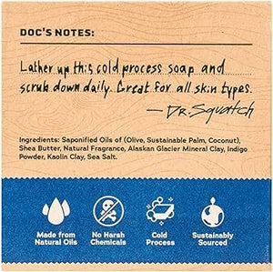 Dr. Squatch All Natural Bar Soap for Men with Zero Grit, Fresh Falls 5 OZ (141g)