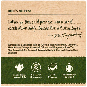 Dr. Squatch All Natural Bar Soap for Men with Heavy Grit, Pine Tar 5 OZ (141g)