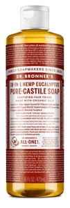 Dr Bronner's 18-In-1 Hemp Eucalyptus Pure-Castile Soap 16fl oz 473ml