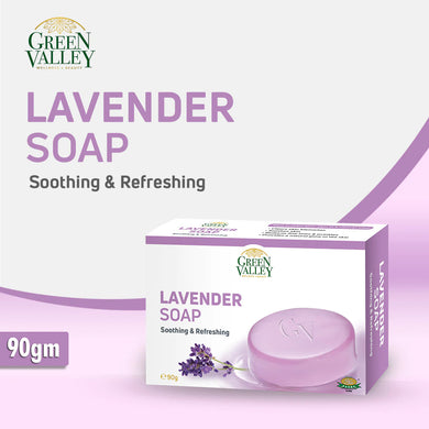Lavender Soap - Soothing & Refreshing - By Green Valley ( 90 g )