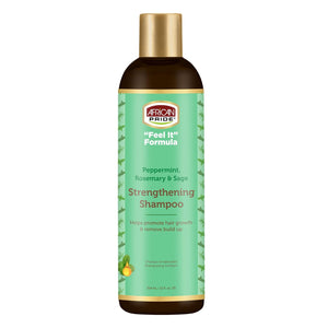 Peppermint & Sage Strengthening Shampoo 12 FL OZ By African Pride "Feel It" Formula