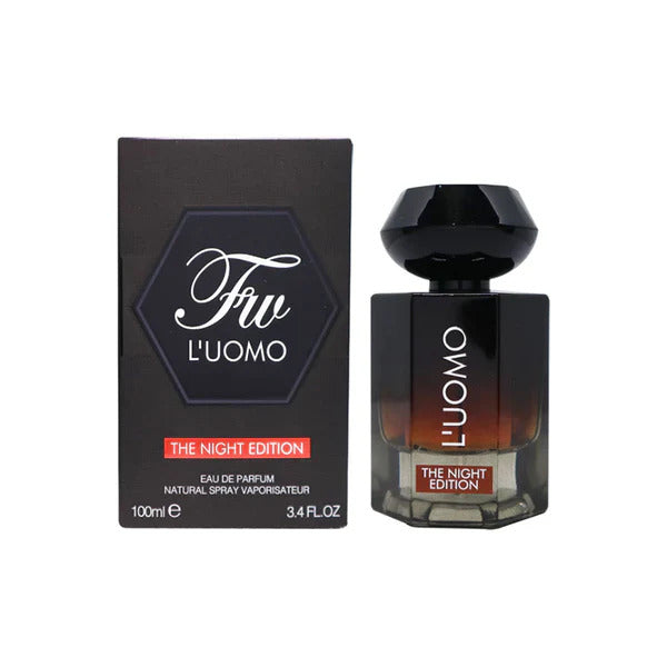 FW L'Uomo The Night Edition Eau De Parfum By Fragrance World 100ml 3.4 FL OZ