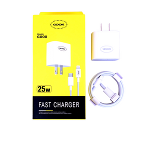 Fast Charger Set 25W for Lightning By Gook - Model G008