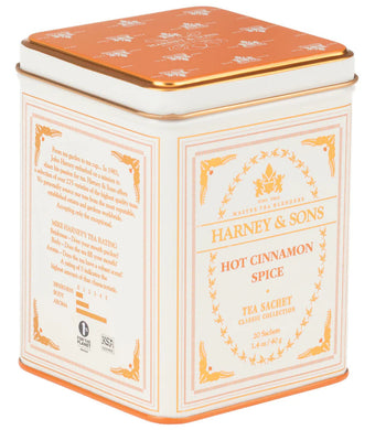 Hot Cinnamon Spice Tea 20X Sachets By Harney & Sons Fine Teas 1.4 oz 40g