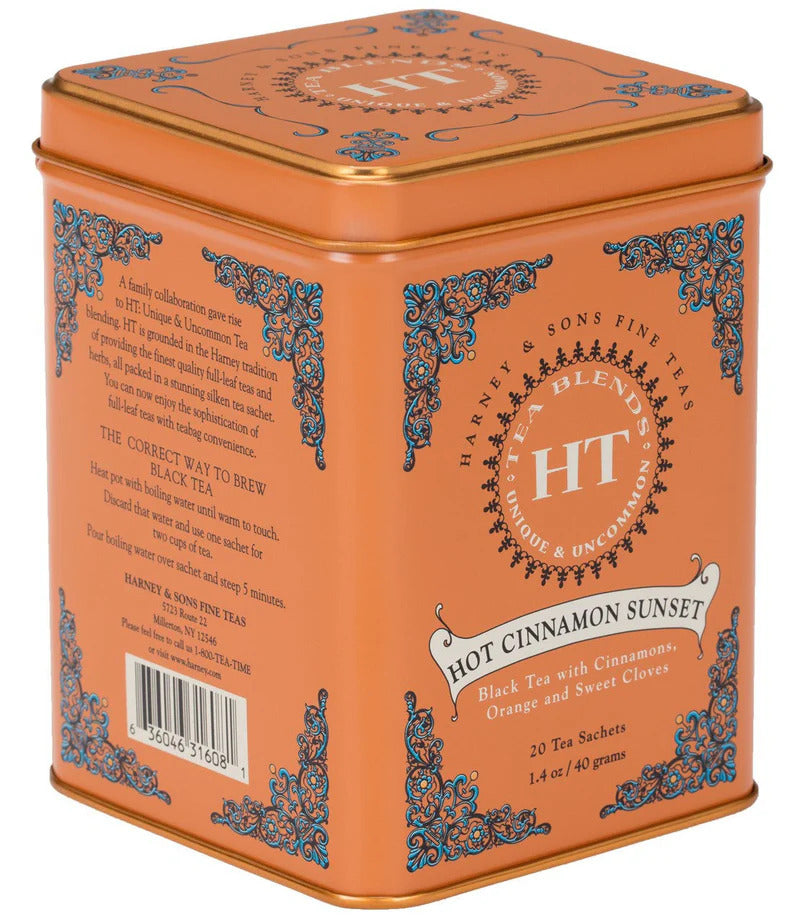 Hot Cinnamon Sunset 20X Sachets By Harney & Sons Fine Teas 1.4 oz 40g