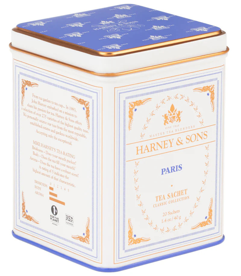 Paris Tea 20X Sachets By Harney & Sons Fine Teas 1.4 oz 40g