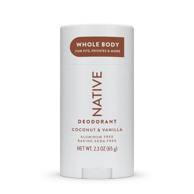 Native Whole Body Stick Deodorant Coconut and Vanilla 2.3 oz (65g)