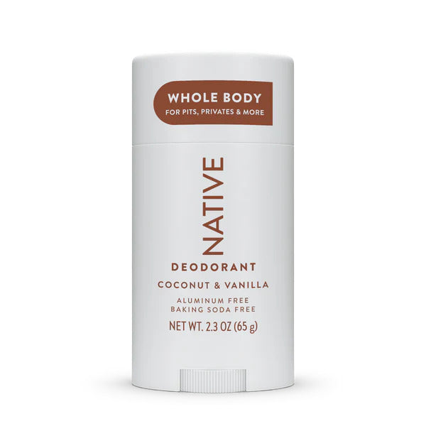 Native Whole Body Stick Deodorant Coconut and Vanilla 2.3 oz (65g)