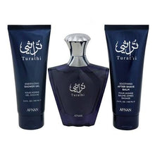 Turathi Blue for Men 3 piece Gift Set by Afnan (3oz EDP, 3.4oz shower gel, 3.4oz after shave)