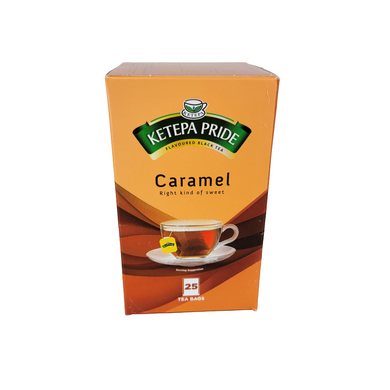 Ketepa Tea - Caramel - Flavored Black Tea - 25 tea bags Net Weight 50g