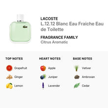 Lacoste L.12.12 Blanc Eau Fraiche for Men Eau De Toilette Spray  100ml/3.3oz