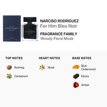 Narciso Rodriguez Bleu Noir for Men Eau De Toilette Spray 100ml/3.3oz