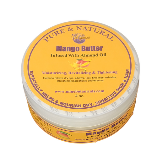 Mango Butter Infused With Almond Oil Cream 4 oz By Mine Botanicals