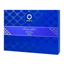 Royal Bleu Eau De Parfum Spray 4pc Gift Set by Orientica (80ml EDP, 7.5ml EDP, Atomizer, Gift Bag)