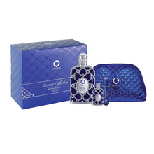 Royal Bleu Eau De Parfum Spray 4pc Gift Set by Orientica (80ml EDP, 7.5ml EDP, Atomizer, Gift Bag)