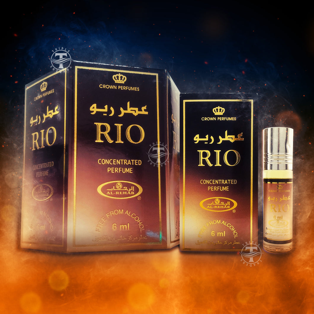 Rio - Crown Perfumes - 6 Pieces of Concentrated Oil Perfumes - 6ml each