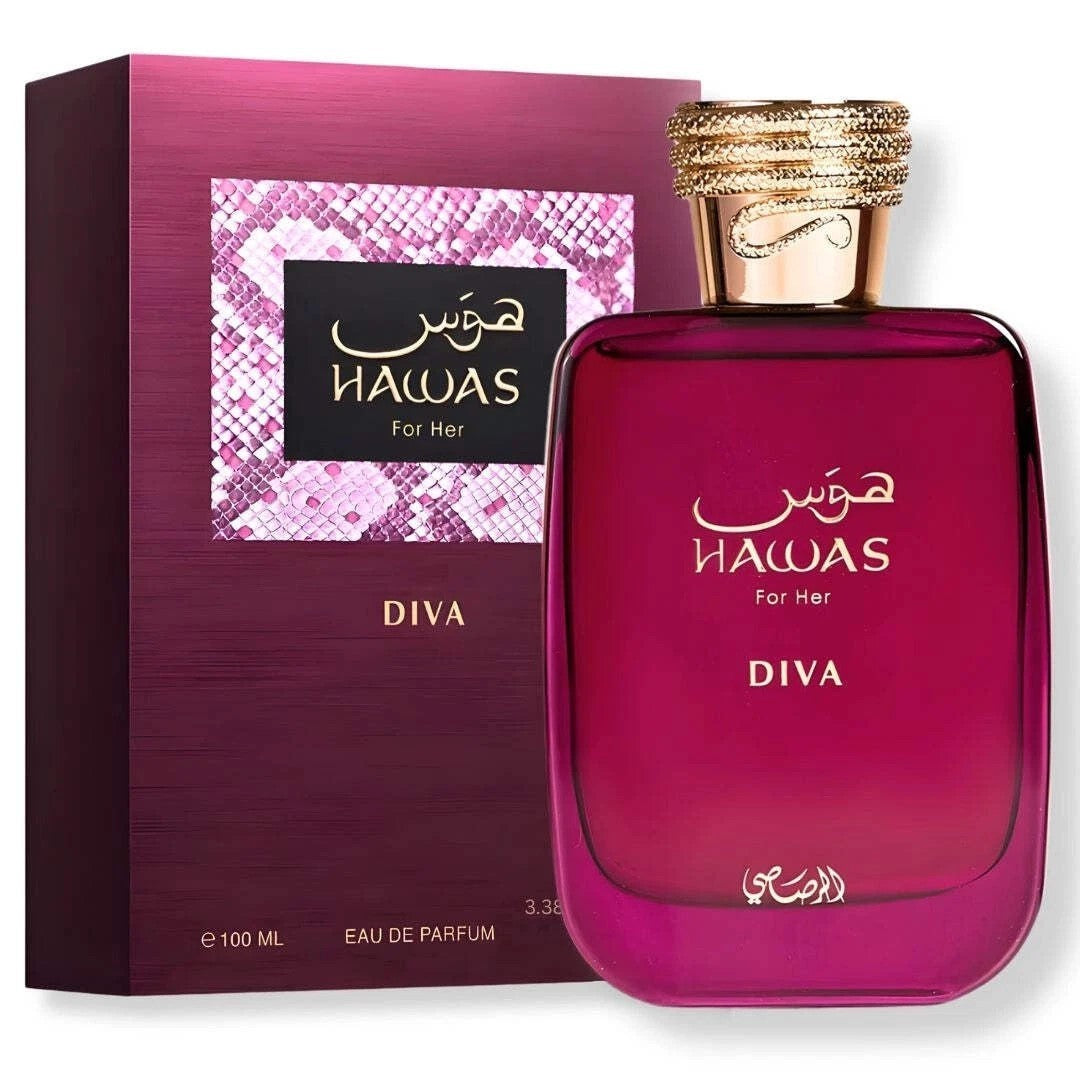 Hawas Diva for Her Eau De Parfum Spray by Rasasi 100ml/3.38oz