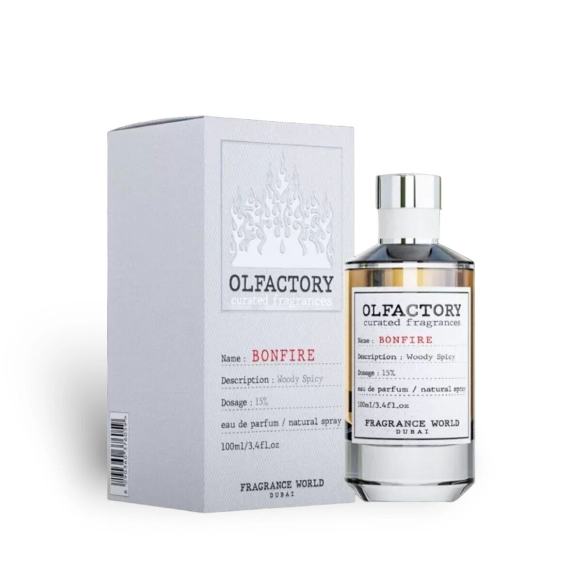 Olfactory Bonfire Fragrance World 100ml 3.4 FL OZ Curated