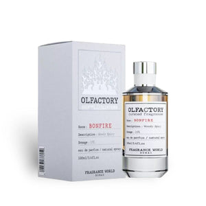 Olfactory Bonfire Fragrance World 100ml 3.4 FL OZ Curated Fragrances