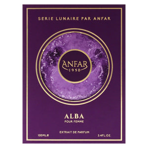 Alba Pour Femme Extrait De Parfum By Anfar 100ml 3.4 FL OZ Serie Lunaire Par Anfar