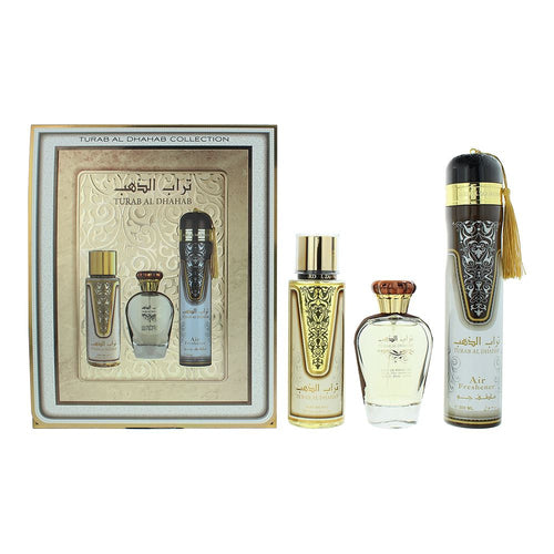 Turab Al Dhahab Collection 3-Piece Gift Set Eau De Parfum / Air Freshener / Mist By Ard Al Zaafaran