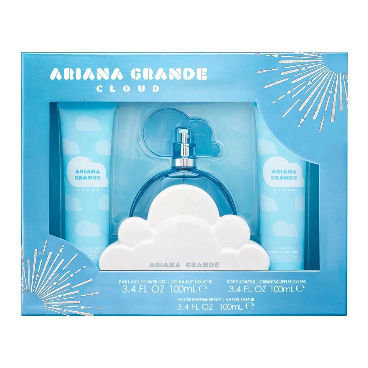 Ariana Grande Cloud 3pc Set 3.4oz EDP + 3.4oz Shower Gel + 3.4oz