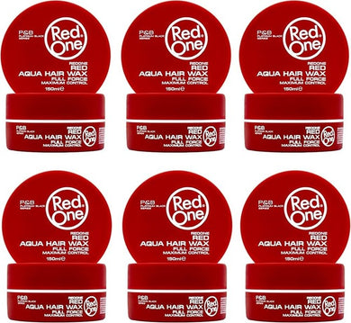 RedOne Aqua Hair Wax Maximum Hold Full Force Hair Gel, 150ml (6 pack)