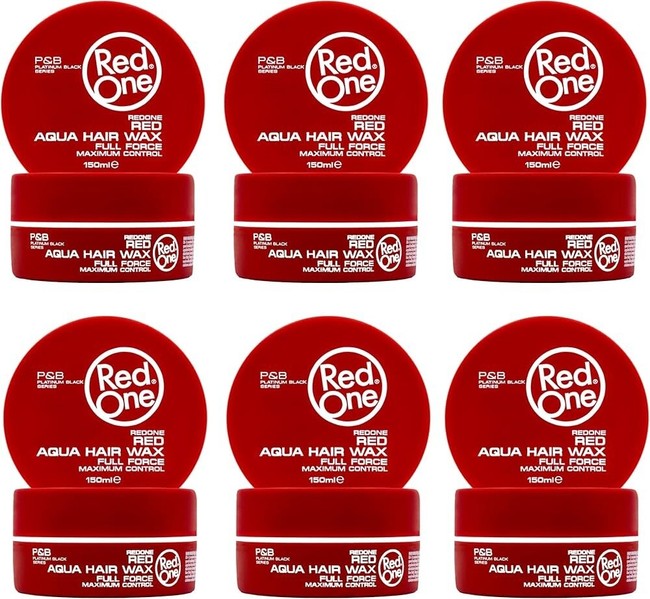 RedOne Aqua Hair Wax Maximum Hold Full Force Hair Gel, 150ml (6 pack)