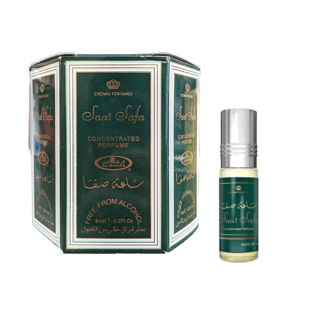 Saat Safa- 6ml  Roll-On Perfume Oil By Al-Rehab Crown Perfumes (Box Of 6)