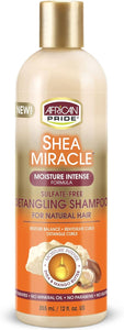 Shea Miracle Sulfate-Free Detangling Shampoo 12 FL OZ By African Pride Moisture Intense