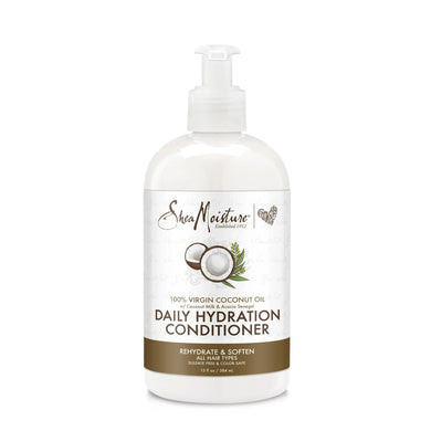 100% Virgin Coconut Oil Daily Hydration Conditioner With Coconut Milk & Acacia Senegal By Shea Moisture 13 fl oz 384 ml
