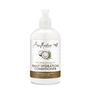 100% Virgin Coconut Oil Daily Hydration Conditioner With Coconut Milk & Acacia Senegal By Shea Moisture 13 fl oz 384 ml