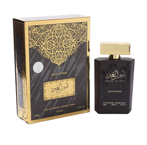 Ameer Al Oud Black Intense Eau De Parfum By Almas Perfumes 100 ML 3.4 FL OZ Made In Saudi Arabia