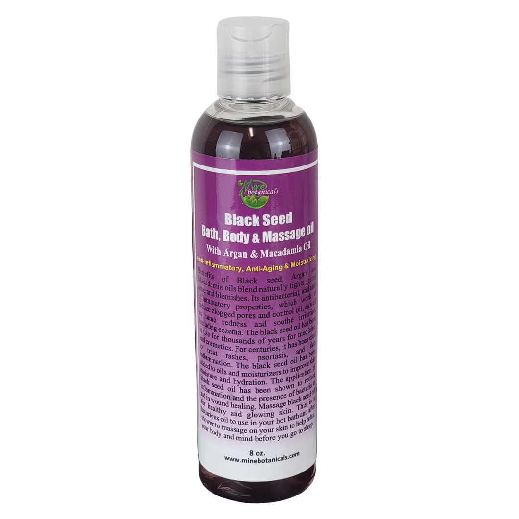 Black Seed Bath, Body & Massage Oil 8 oz By Mine Botanicals