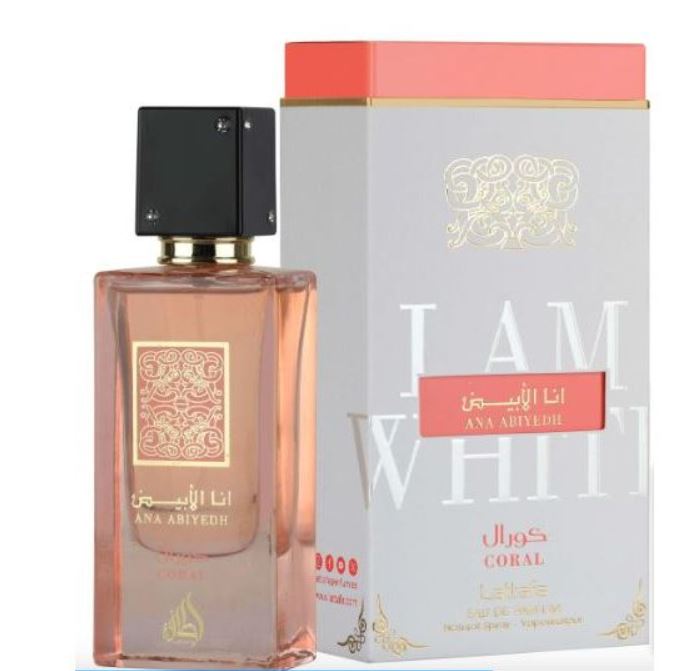 I Am White Ana Abiyedh Coral Eau De Parfum By Lattafa 60ml 2.04 FL